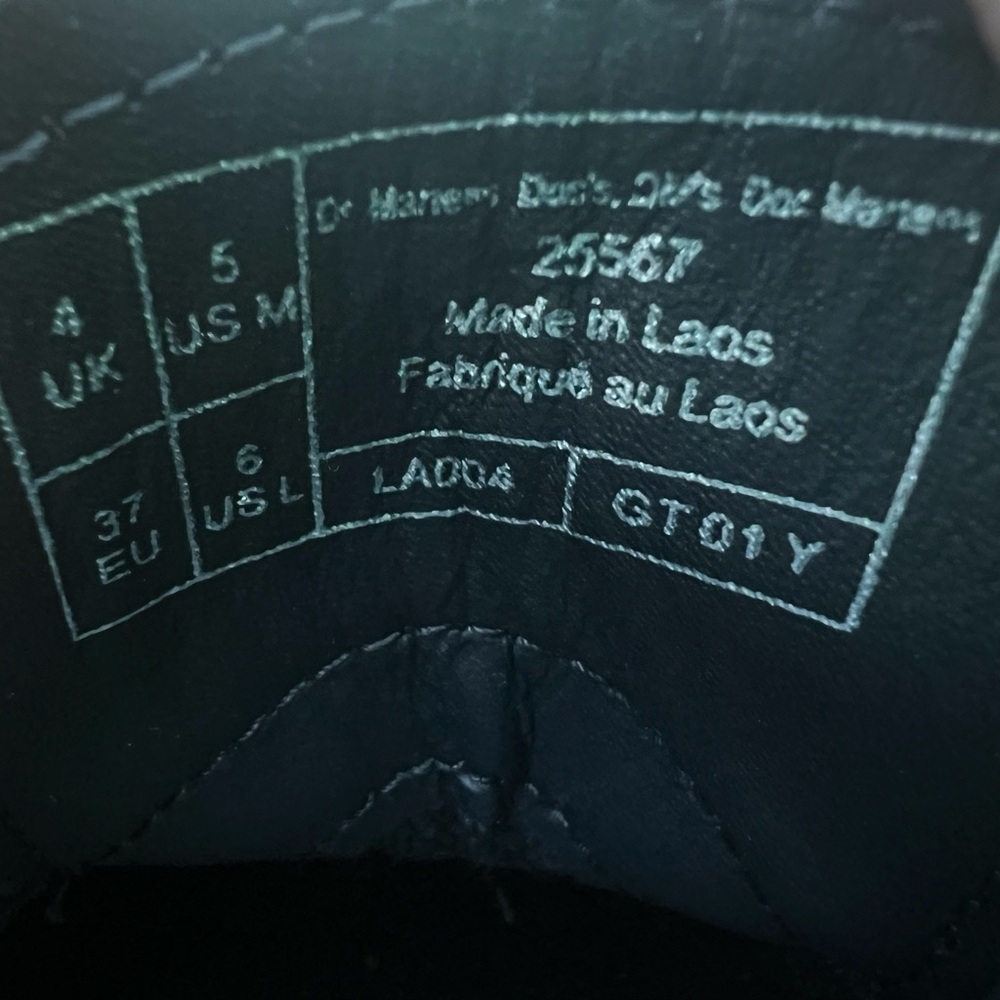 🔥1461 Dr. Martens AirWair Black Shoes with Yellow Stitching - Picture 7 of 7